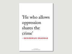 Quotes Posters (Erasmus - He who allows...)