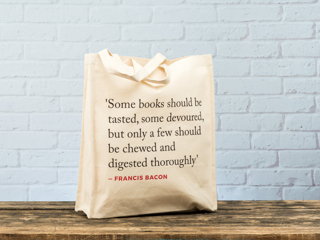 Renaissance Quote Tote Bag (Bacon)