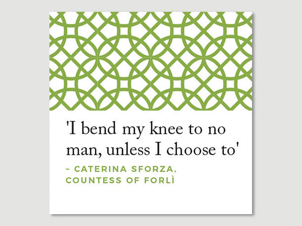 Women Quotes Greeting Card (Caterina Sforza)