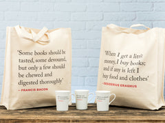 Renaissance Quote Tote Bag (Erasmus & Bacon double-sided)