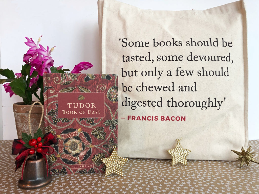 Tudor Book of Days and Bacon Quote Tote Bag