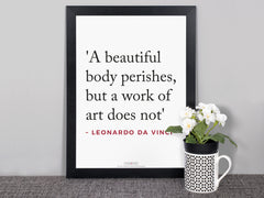Quotes Posters (Leonardo da Vinci - A beautiful...)