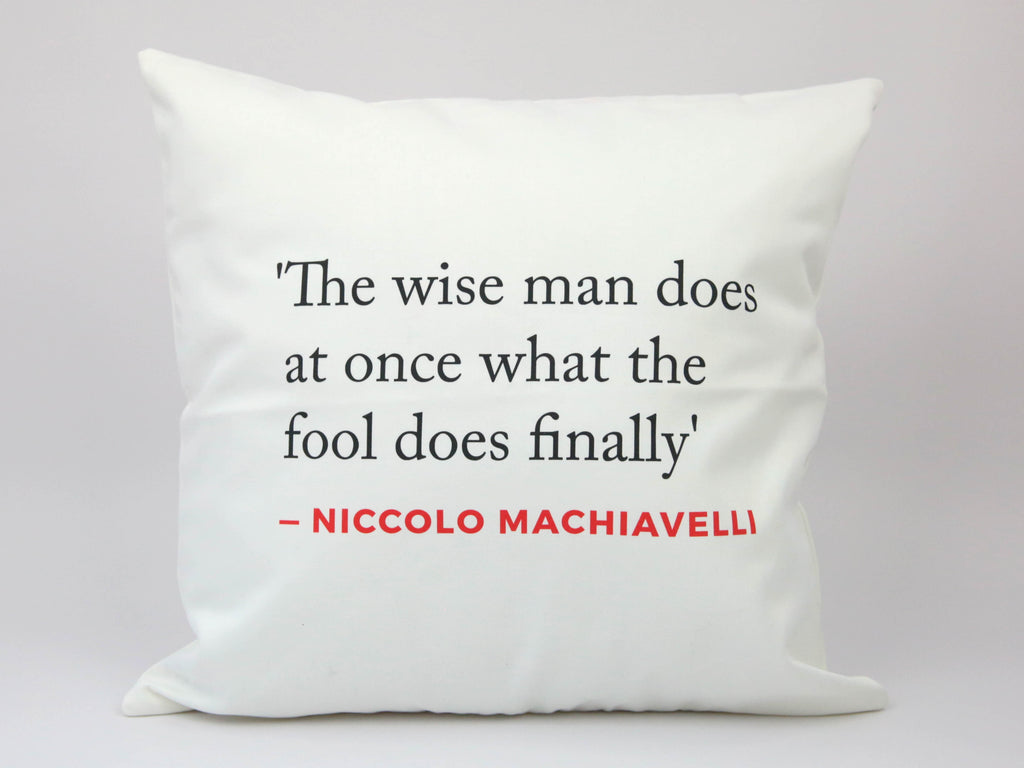 Renaissance Quote Cushion (Machiavelli)